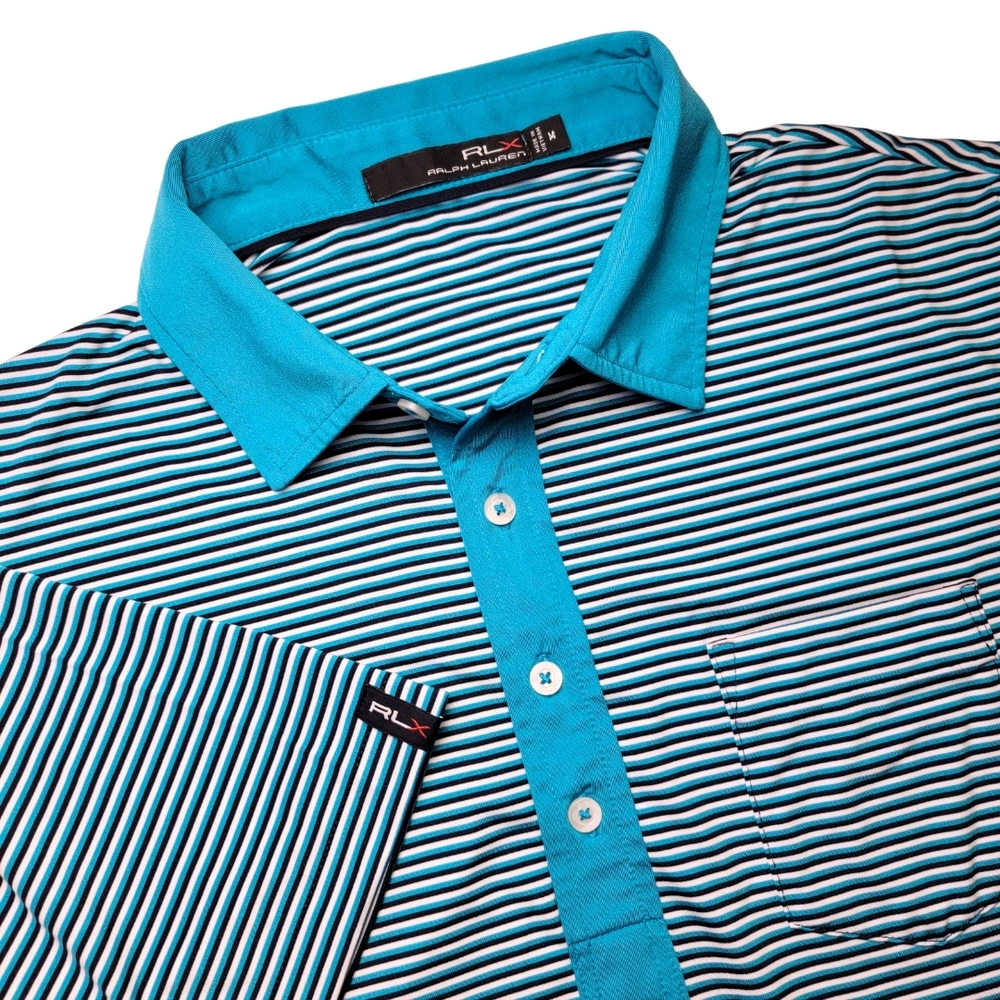 RLX Ralph Lauren Performance Striped Polo Shirt
